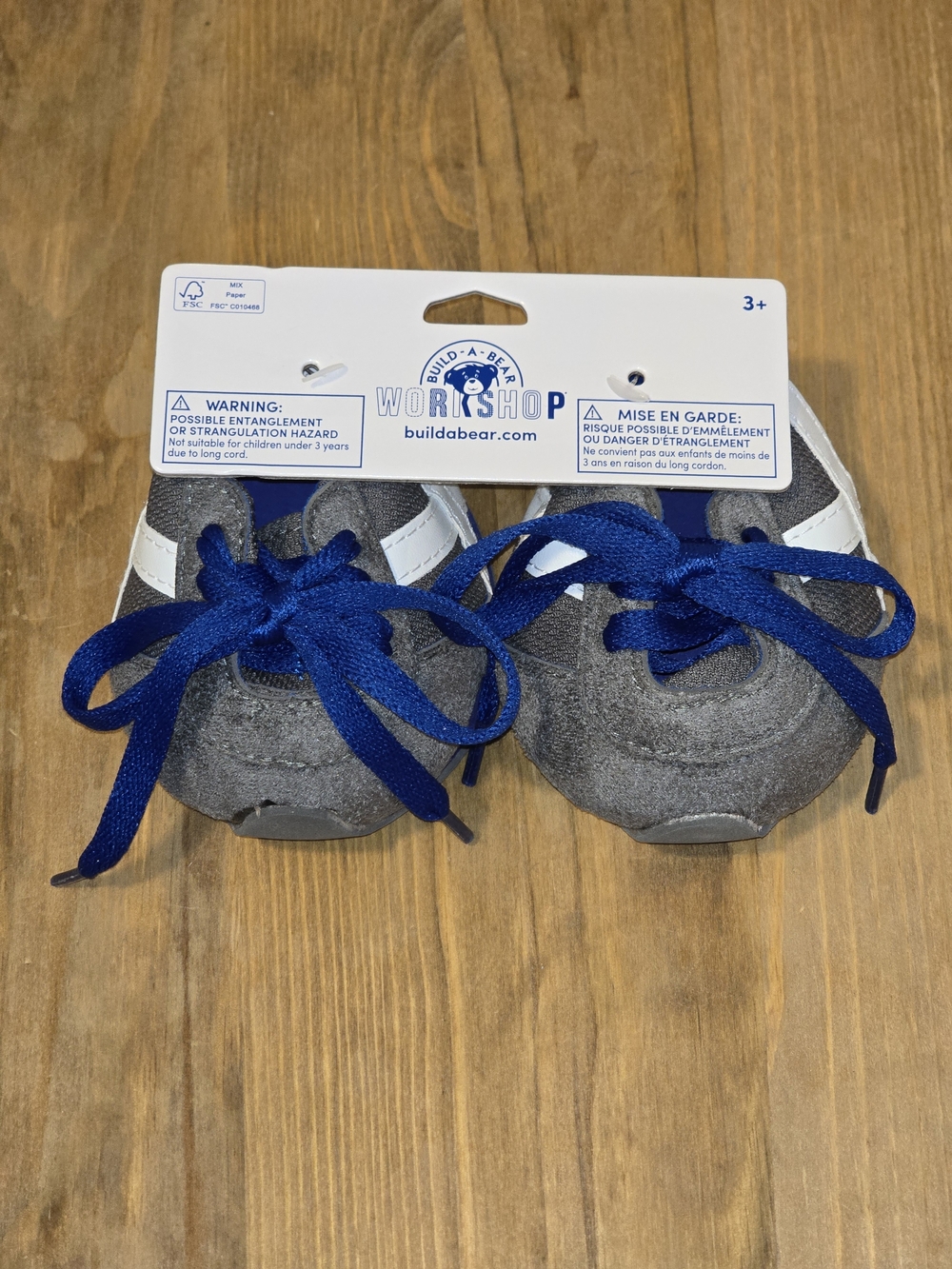 Build-A-Bear Workshop Gray & Blue Low-Top Suede Athletic Sneakers NWT